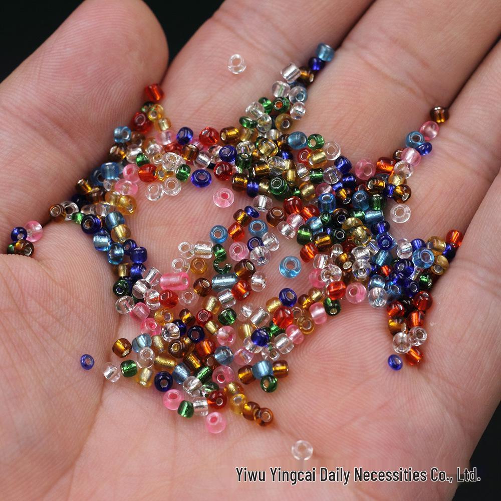 Silver-Filled Glass Rice Beads for DIY Earrings and Bracelets - 2/3/4mm