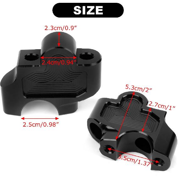 Motorcycle Handlebar Risers, PSLER CNC Handle Bar Risers, Motorcycle Risers, Compatible with Rebel 500 Rebel 300 Rebel 1100 CMX 500 CMX 1100 CMX 300