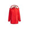 Logo Letter Micro-Logo Long-Sleeve Hooded Jacket, Women's, Light Scarlet