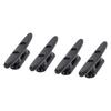 4PCS 4 Inch Dock Cleats Black Plastic Marine Kayak Rope Cleats for Speedboats Yachts Sailboats