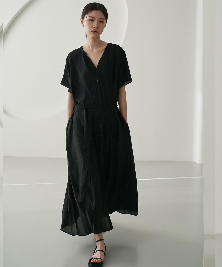 Dijainowol Robe Long Dress_Black