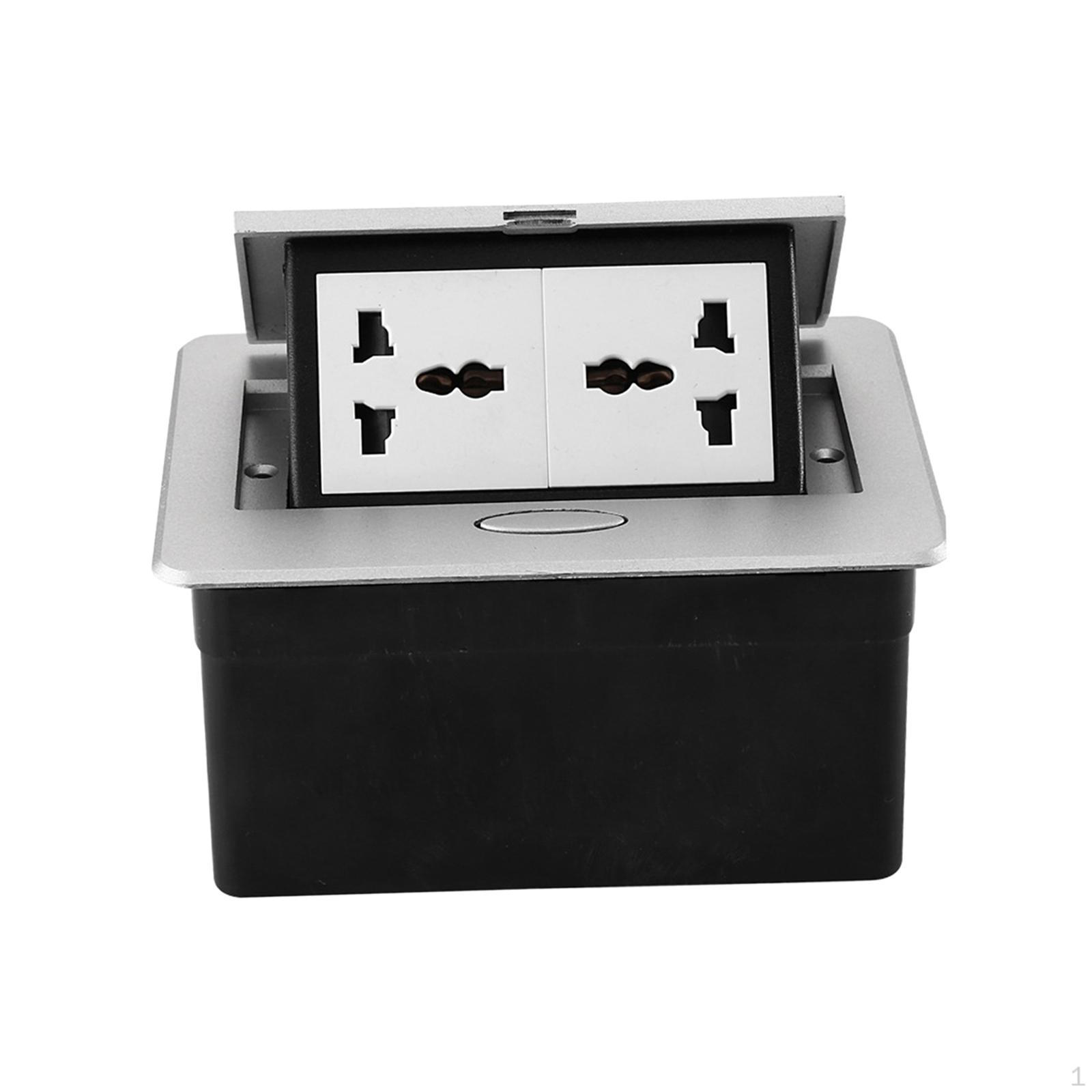 

Table Power Strip Desktop Charging Station Recessed Three Holes Plug Base for Side