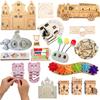 DIY Montessori Busy Board Wooden Accessories Strawberries Car Tie Shoelaces Board Castle Early Educational Toy For Childre Gift