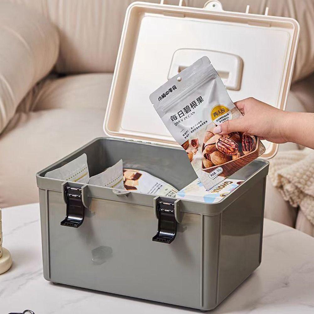 Portable Lockable Storage Container Bin Large Capacity With Combination Lock Lock Safe Box Stable Versatile Lock Box Home Office