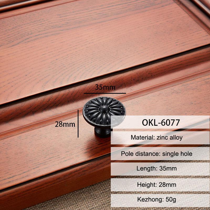 

Zinc Alloy Furniture Classical Pull Handle Cabinet Drawer Wardrobe Puller Single Hole Door Knob,22mm Screw Matte Black