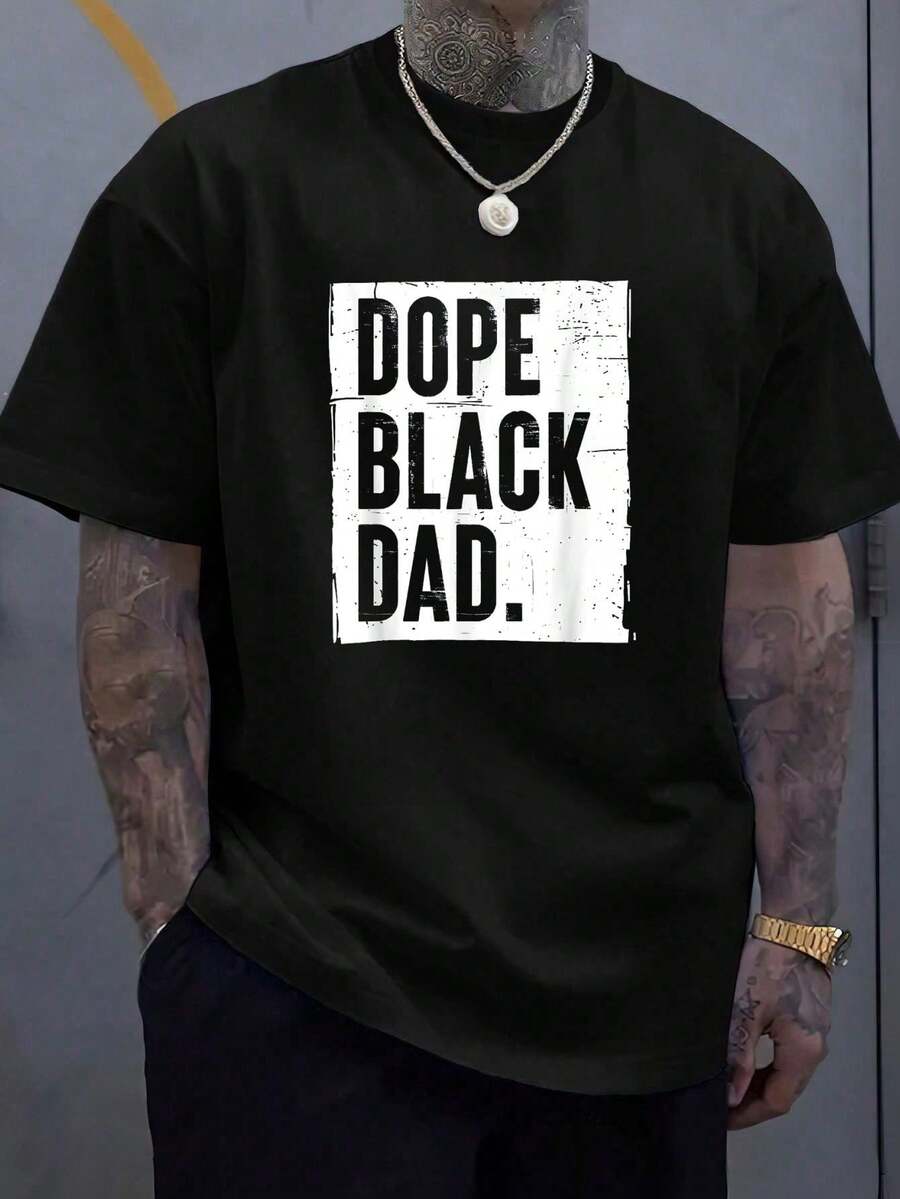 Dope Black Dad New Dad Fathers Day Gift African American Dad Unisex T-Shirt M