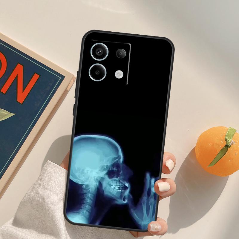 Xray Art Aesthetic Skull Funda For Xiaomi Redmi Note 14 13 Pro 9 10 11 12 9S 10S 11S 12S Redmi 13C 10C 12C 14C Case