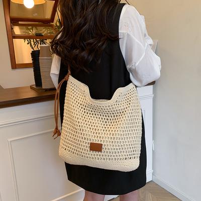 Bags Fashion Beach Vacation Handwoven Labeled Women's Tote Bag Shoulder Crossbody Bag Shopping Bag Women