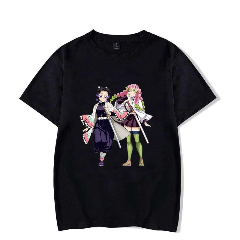 Nová horká trička s potiskem Kochou Shinobu Kanroji Mitsuri Dámská Unisexová Ležérní Volná Kulatý výstřih Kreativní Personalizovaná trička