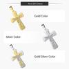 Trendsmax Men's Jesus Cross Pendant Stainless Steel Charms Gold Silver Color Male Fashion Jewelry KPP3