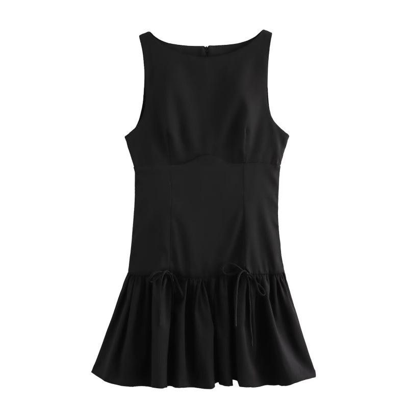 

Winter New European & American Fashionable Bow Short Dress for Women Large хаки