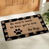 Dog-themed Doormat Fun Welcome Mat Cute Paw Print Non-slip Washable Entrance Rug Idea for Dog Cat Lovers Minimalist Cozy Decor