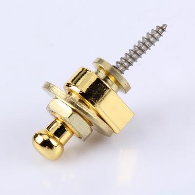 2 Pcs Guitar Strap Locks Straplock Round Chrome Head Guitar Strap Locks System Parts for Electric Guitar Bass Guitar Accessories