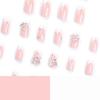 French White Edge Nail Art Piece Pure Butterfly Flash Drill Nail Piece Rectangle Nail Nail Nail Type Nail Sticker