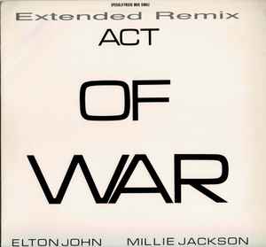 

LP Record ELTON JOHN MILLIE JACKSON Act Of War 020347 GEFFEN 1985 US Pop Used