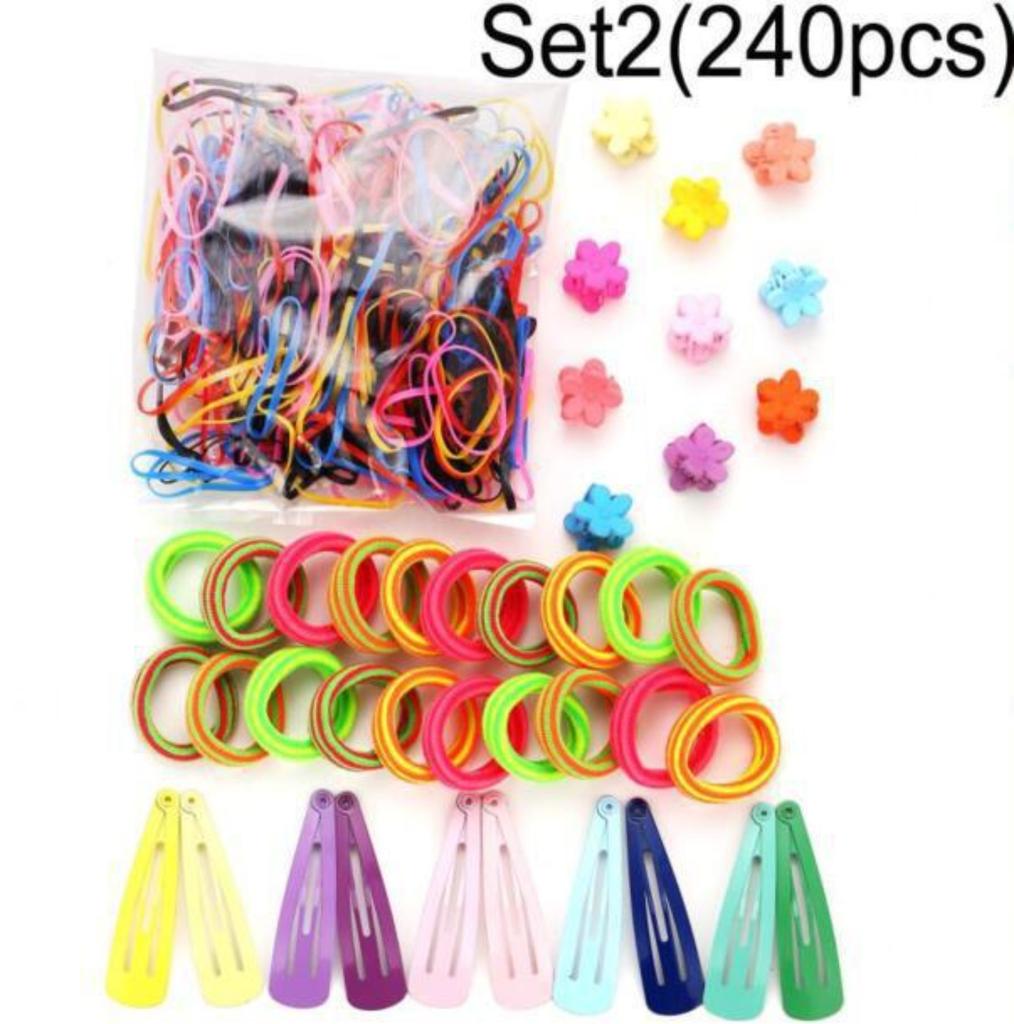 Hair Clips and Hair Ties Set for Girls - Princess Hair Accessories with Clips, Bows and Bands | Toddler Hair Kit in Gift Box for Daily Use