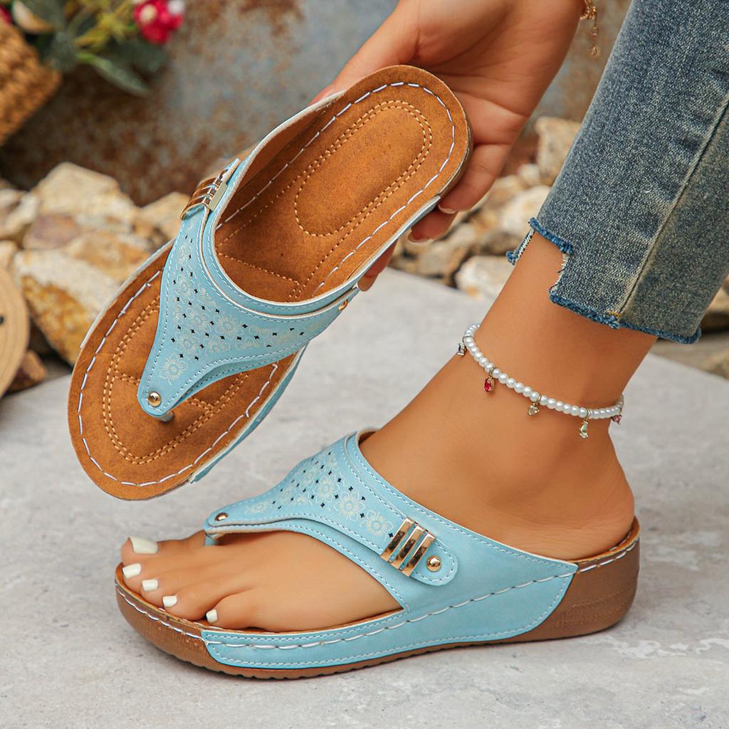 Women'S Flip Flops With Platform Heels Stylish And Casual Sandals Women Comfortable Arch Support Womens Beach Sandals Size 11