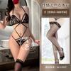 Sex lingerie three-point one-piece lingerie set lace hollowed out sexy bikini flirting sex clothes women