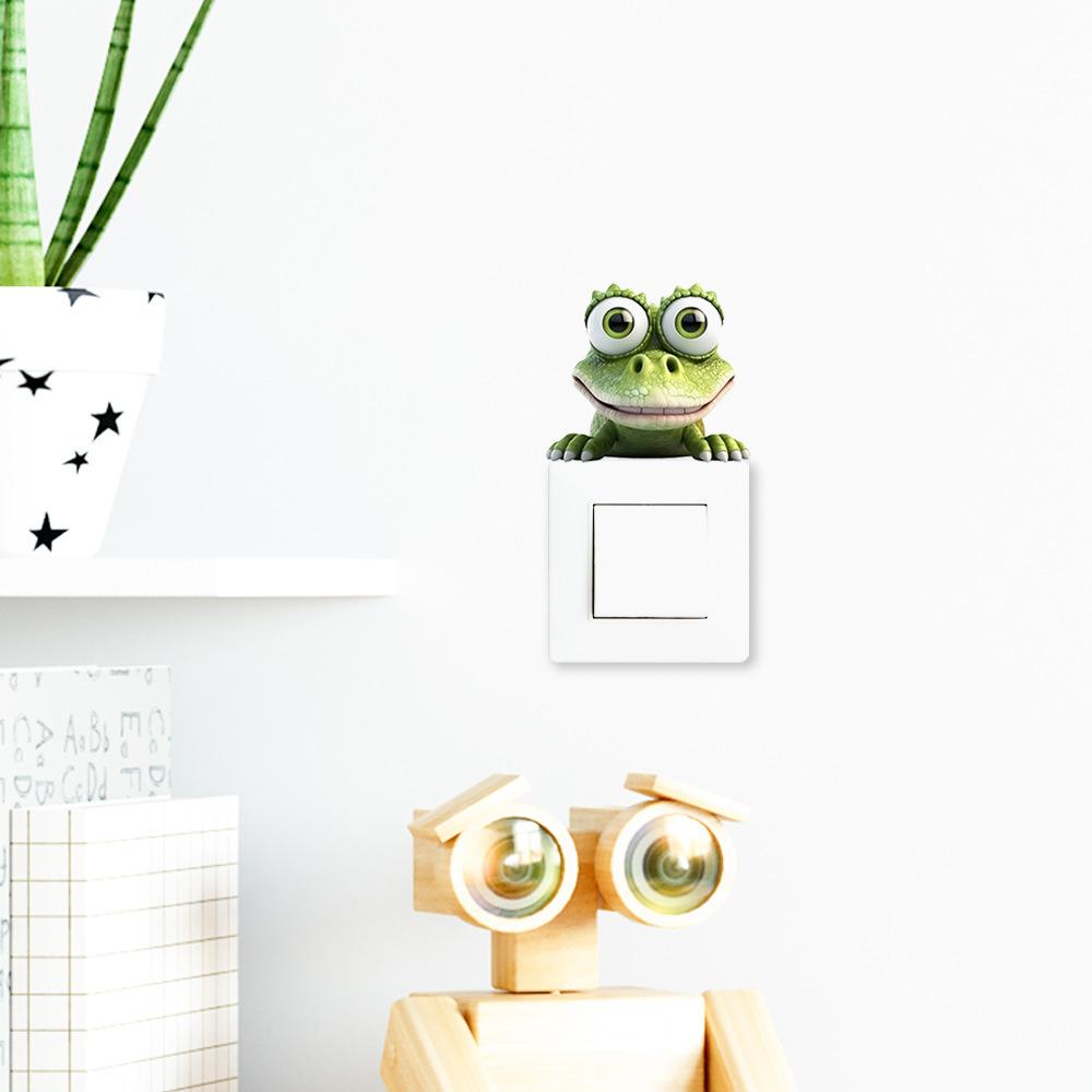 Cute Animal Self Adhesive Switch Wall Sticker for Living Room Bedroom Home Decor