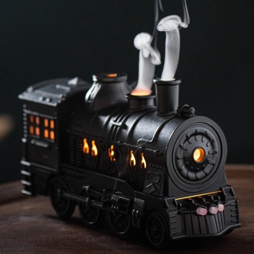 Cool Mist Train Shape Diffuser LED Light Air Humidifier Creative Essential Oil Diffuser Relaxation