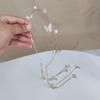 Butterfly Fringe Hair Hoop Alloy Woman Tiara New Design Rhinestone Headband  Wedding