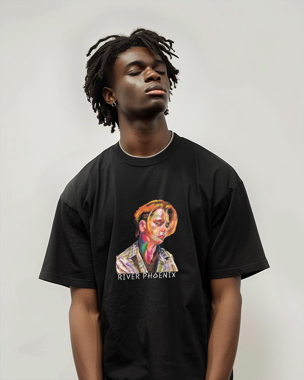 One Hundred Percent Ohp X Yangcaso / River Phoenix Semi-Over Short Sleeve T-Shirt (Type A) Beige/L