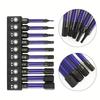 10Pcs H1.5-H8 Hex Head Wrench Drill Bit with Screwdrivers Bit Holder Set 1/4" Quick Release Shank Magnetic Screwdriver Bit Tools