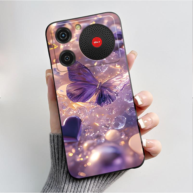 For Nubia Music Case Z2353 Butterfly Flowers Silicone Phone Cover For ZTE Nubia Music Funda Protection Shockproof Bumper Shell