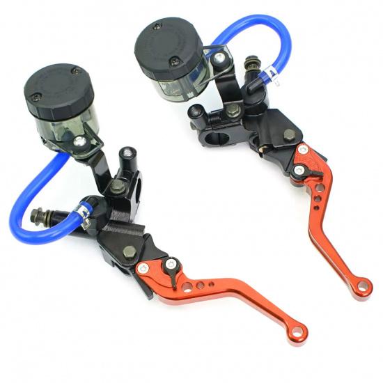 

22mm Motocycle Hydraulic Brake Motocross Brake Master Cylinder Clutch Lever Pump for Honda Yamaha Kawasaki Dirt Bike ATV Pitbike AA Orange