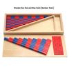 Montessori Math Teaching Aids: Small Wooden Red & Blue Number Rods for Number Concept Cognition and Education