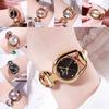Fashion Ladies Quartz Watch With Alloy Bracelet And Rhinestone Decor For Casual Wear