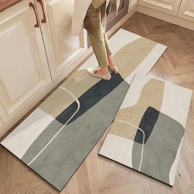 Carpet for Kitchen Pvc Floor Mat Waterproof Leather Carpets Long Rug Oil-proof Non-slip Foot Mats Japanese Home Decoration Rugs