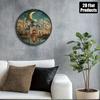 Eid Mubarak Round Metal Sign 8x8 Inch Islamic Wall Art Aluminum Decor for Home Kitchen Office Holiday Gift