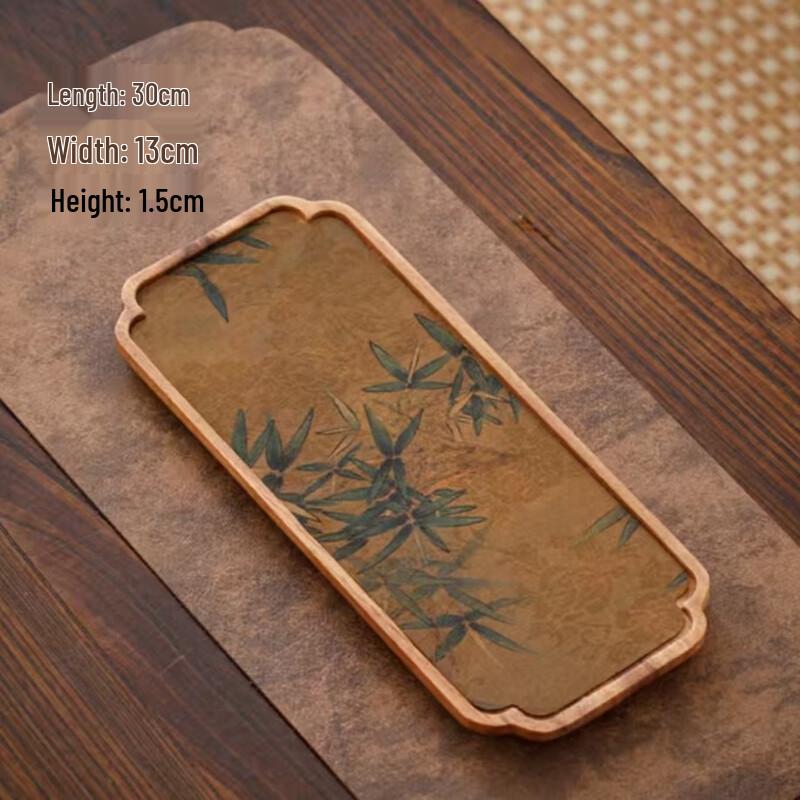 LISM Walnut Wood Tea Tray with Mat