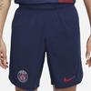 Nike Logo Breathable Elastic Waist Football Shorts 23-24 Season Paris Saint-Germain Men Shorts Deep-Blue DX2716-410