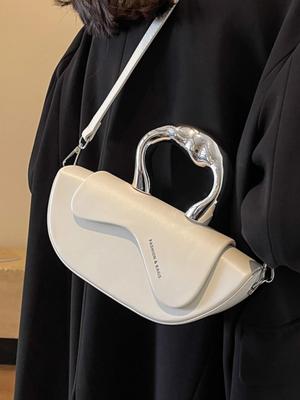 Women's Pendulum Shoulder Bag Versatile Texture Single Shoulder Elegant Portable Crossbody Bag Chic French Style