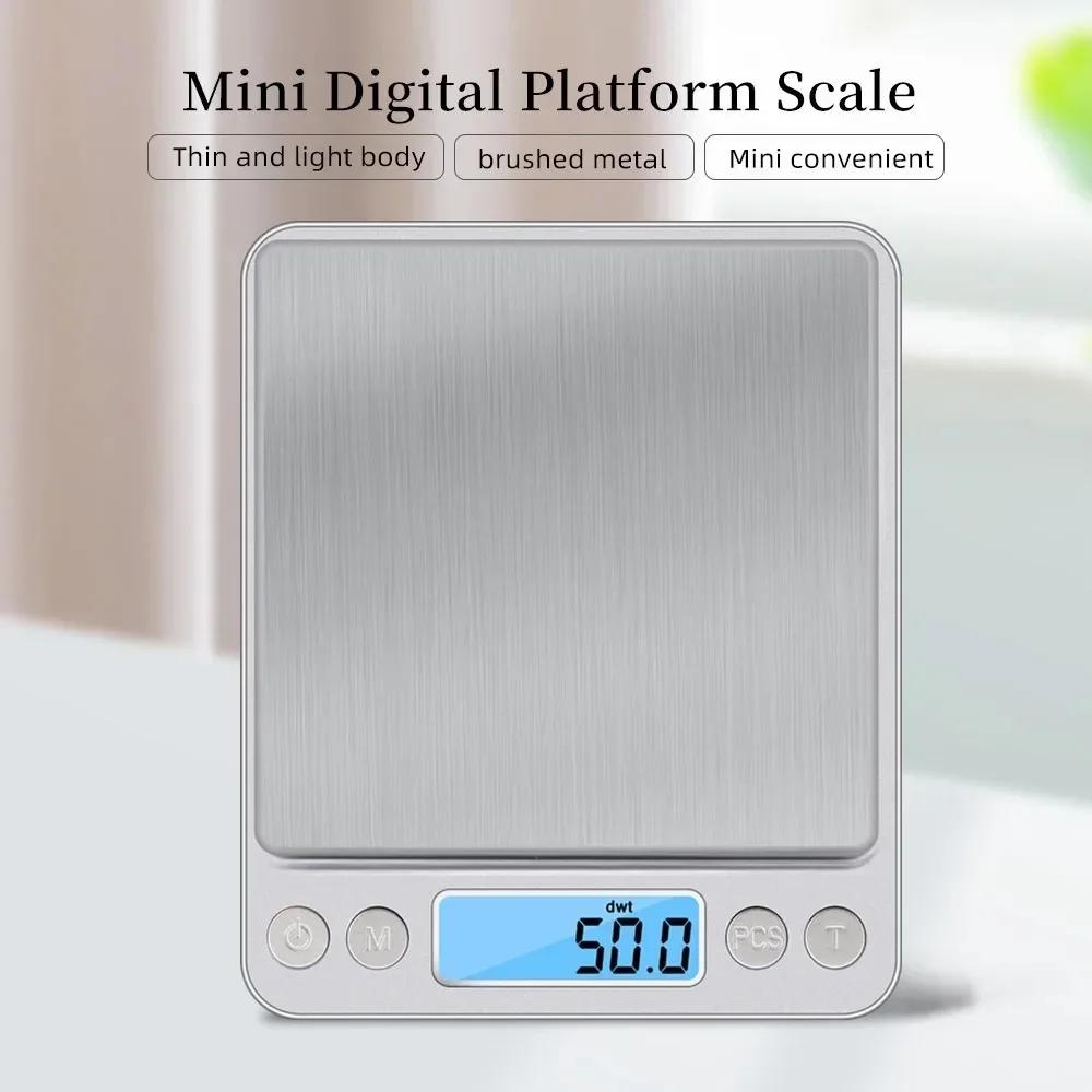 

Stainless Steel Kitchen Jewelry Gold Electronics Kitchen Measuring Scales Precision Mini Pocket Digital Scale 3000g Tools Dining