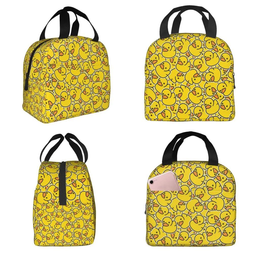 Yellow Bathtime Rubber Ducks Pattern Insulated Lunch Bag for Kids School Cooler Thermal Food Box Tote Lunch Boxes Container