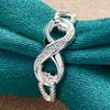 Infinity Knot Promise Ring for Her Cubic Zirconia Engagement Ring Sparkling Wedding Band for Women Anniversary Jewelry Gift