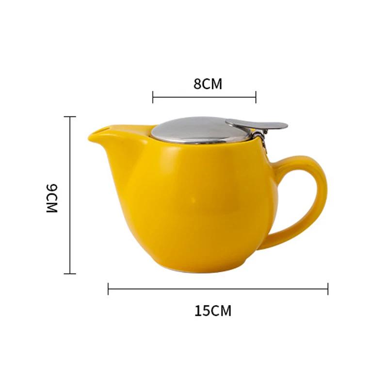 350ml Mini British Ceramic Pot with Filter Handbrewed Coffee Pot Appliance Set Large Portable Teapot Afternoon Christmas Gift