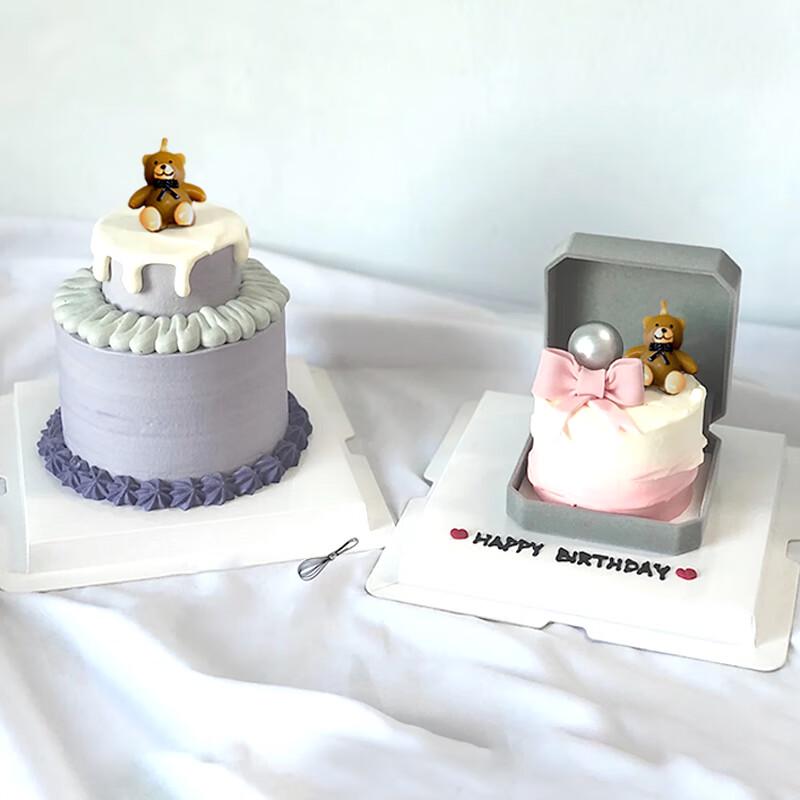 Red Cartoon Bear Birthday Cake Candle