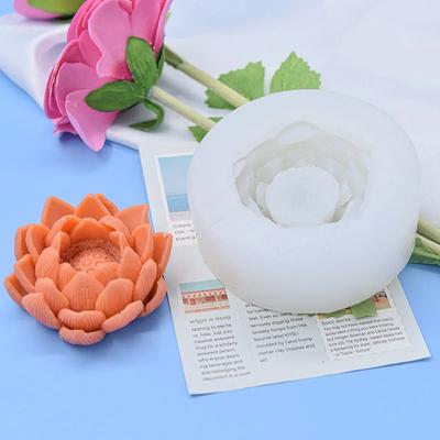 Lotuskerze Silikonform DIY Blume Aromatherapie Seife Geschenke Handgemacht Harz Gips Herstellungswerkzeug Schokoladenform Kuchen Dekor