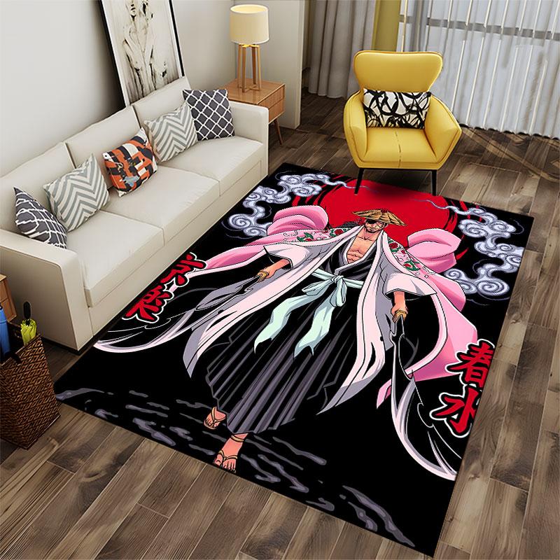 Samurai Style Anime Carpet suitable as a non-slip mat for the living room or bedroom sofa