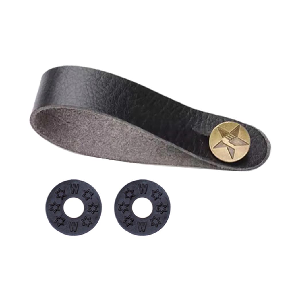 PU Leather Guitar Neck Strap Holder Button Headstock Adaptor Adjustable Guitar Strap Belt Safe Lock Guitar Accessories