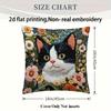 Sofa Pillow Pillowcase Skin-friendly Short Plush Cute Animal Cat Pillow Cover Living Room Cushion Cover Without Core