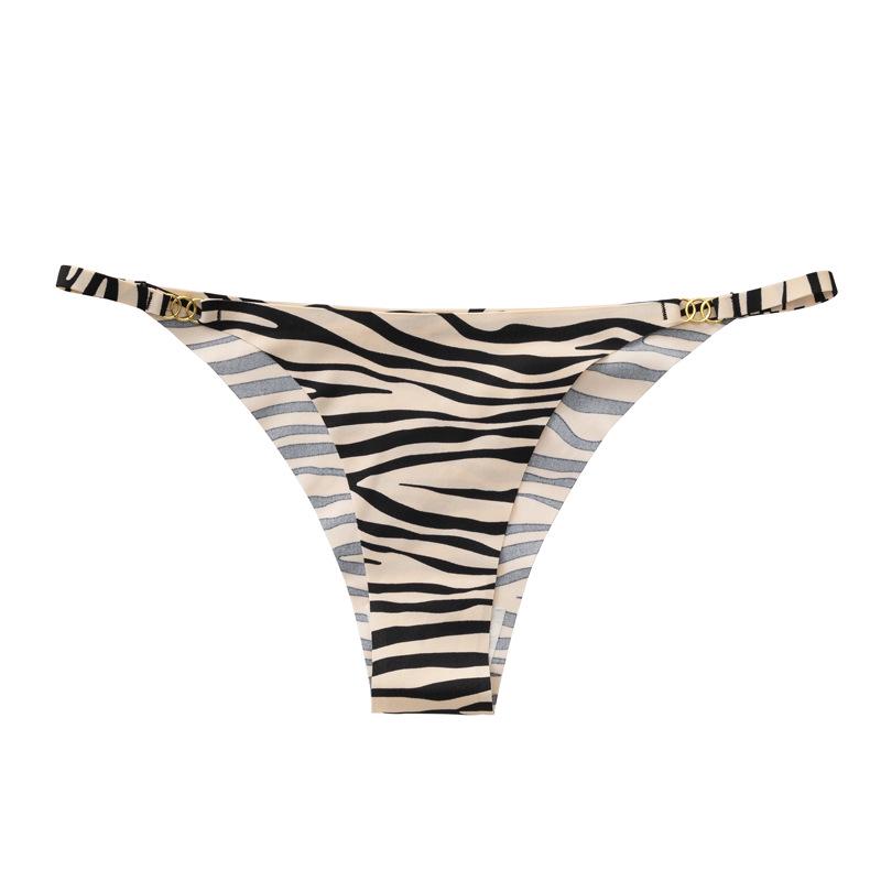 Braguitas sin costuras con estampado de leopardo sexy europeo y americano de SHEIN - Ropa interior de tirantes finos para mujer de talla grande