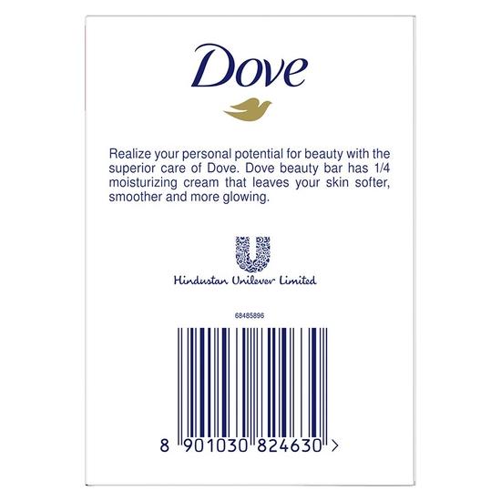 DOVE Cream Beauty Bathing Bar (Pack of 5) 125g Each For 24 Hour Nourished Skin with ¼ Moisturising Cream and Nutrient Serum