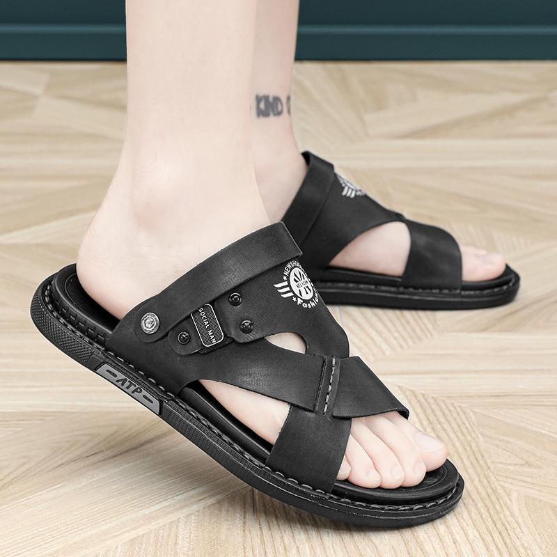 Mode Zehentrenner Herren Sommer Hausschuhe Freizeitschuhe Strandsandalen Outdoor Pantoletten Laufkomfort Designer Mode Luxus Leder