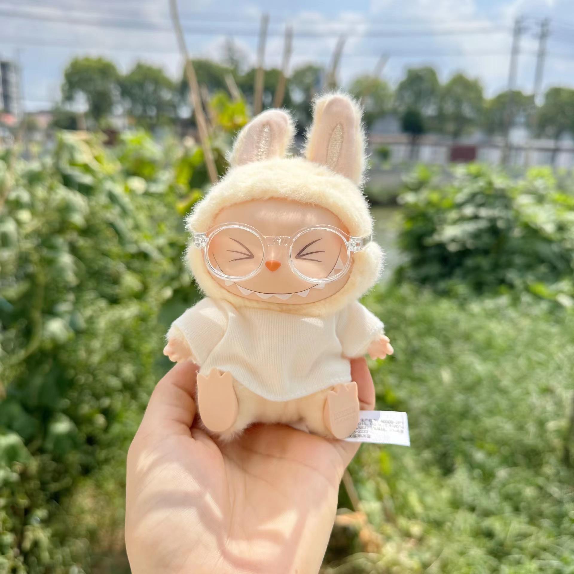 

Одежда для кукол Labubu I II Травы Белая футболка Аксессуары Плюшевая одежда для кукол Сидящая Вечеринка Корея Kpop Exo Одежда no doll