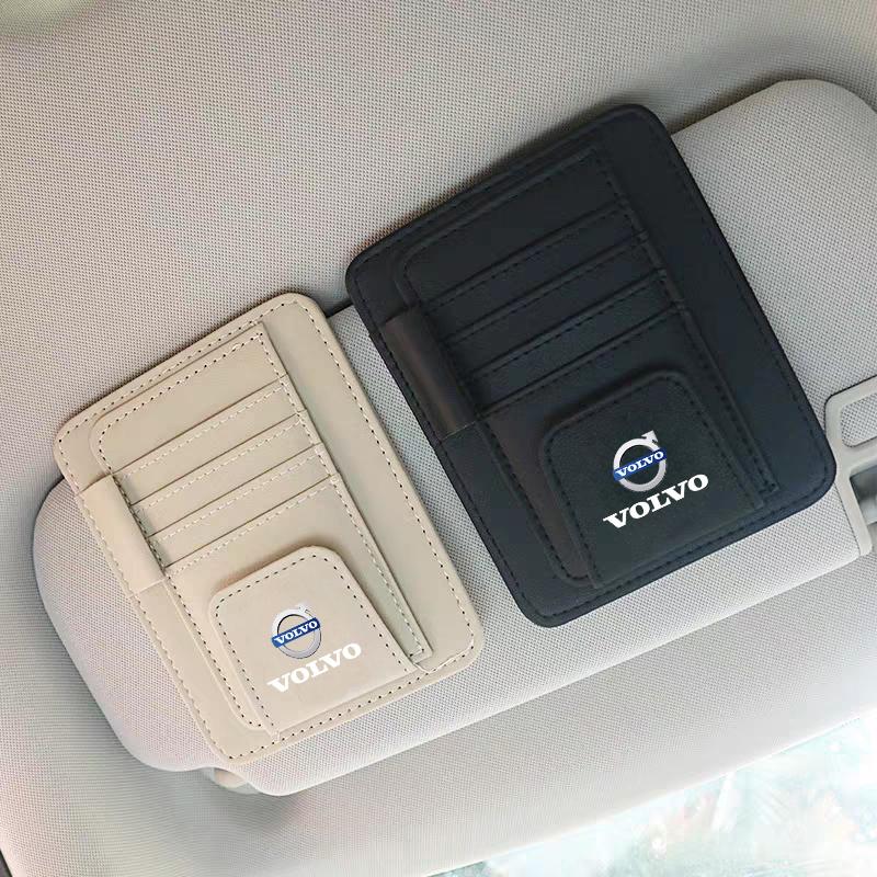 Volvo Car Sun Visor Storage Card Bag Glasses IC Card Clip Holder For XC S60 V60 C30 XC60 XC40 V70 XC90 V40 SC60 190h R V50 S90